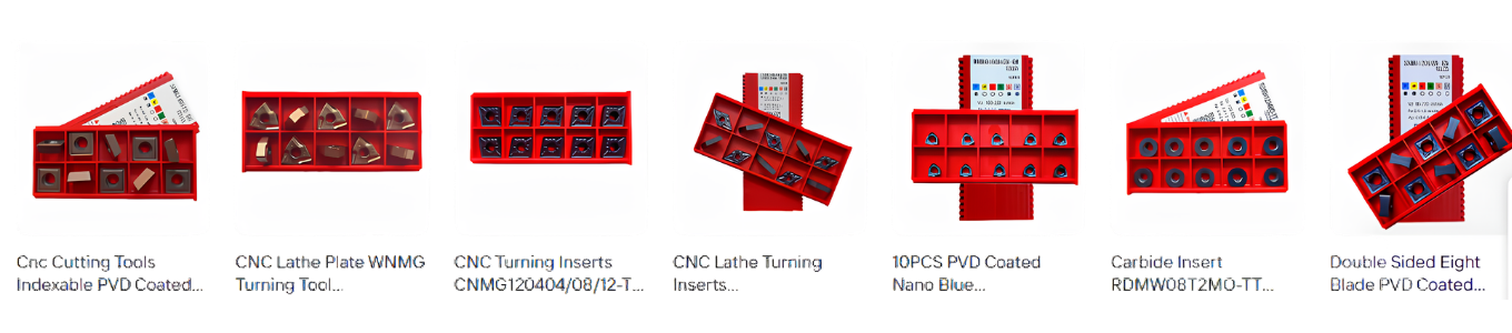 Carbide turning inserts in stock at Midwest Industrial Supply & Surplus — CNMG, WNMG, RDMW and PVD-coated insert packs